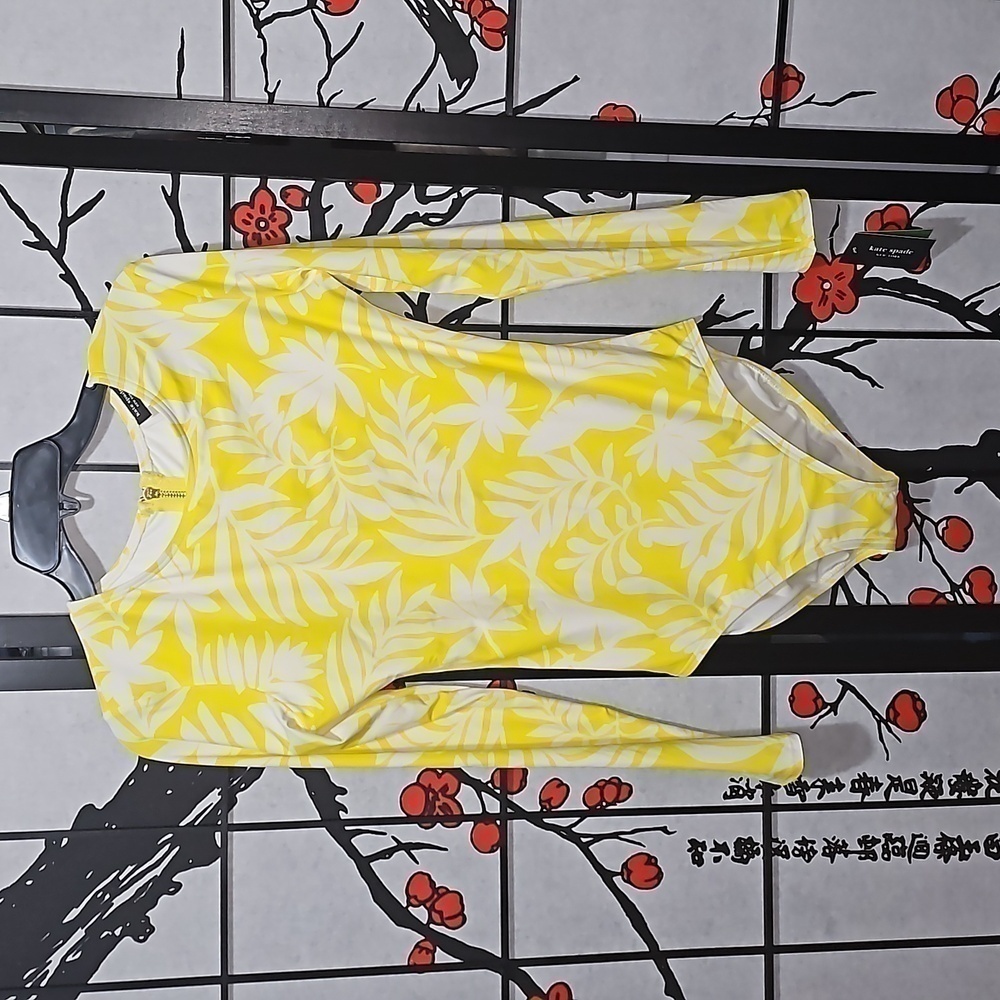 Kate Spade New York Yellow Floral‎ One Piece Swimsuit Size Medium New - Picture 2 of 10
